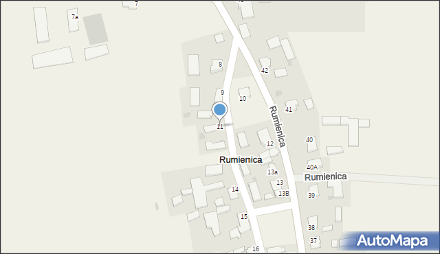 Rumienica, Rumienica, 11, mapa Rumienica