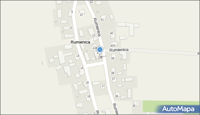 Rumienica, Rumienica, 13B, mapa Rumienica