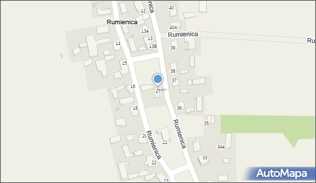 Rumienica, Rumienica, 17, mapa Rumienica