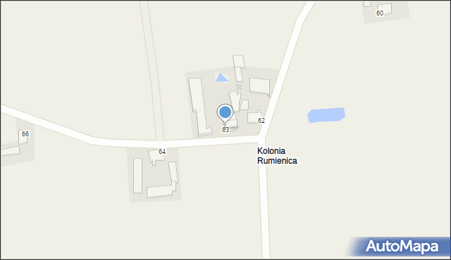 Rumienica, Rumienica, 63, mapa Rumienica
