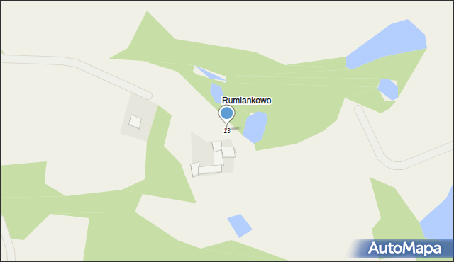 Rumunki Głodowskie, Rumiankowo, 13, mapa Rumunki Głodowskie