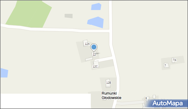 Rumunki Głodowskie, Rumunki Głodowskie, 12, mapa Rumunki Głodowskie