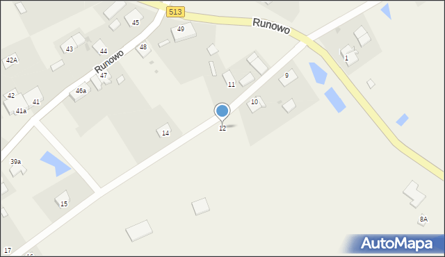 Runowo, Runowo, 12, mapa Runowo