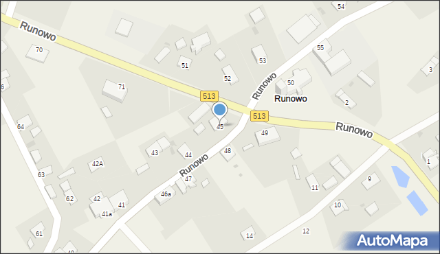 Runowo, Runowo, 45, mapa Runowo