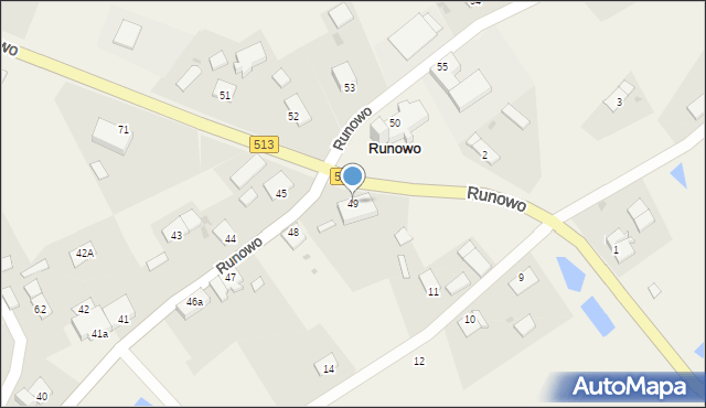 Runowo, Runowo, 49, mapa Runowo