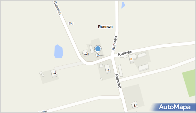 Runowo, Runowo, 10a, mapa Runowo