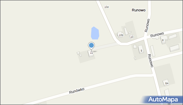 Runowo, Runowo, 11, mapa Runowo