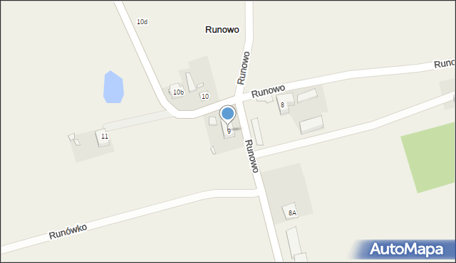 Runowo, Runowo, 9, mapa Runowo
