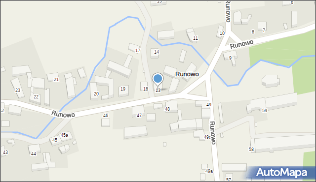 Runowo, Runowo, 13, mapa Runowo