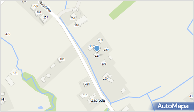 Rupniów, Rupniów, 440, mapa Rupniów