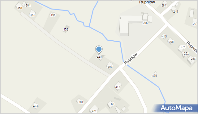 Rupniów, Rupniów, 443, mapa Rupniów