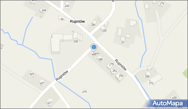 Rupniów, Rupniów, 445, mapa Rupniów