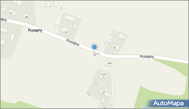 Rusajny, Rusajny, 11, mapa Rusajny