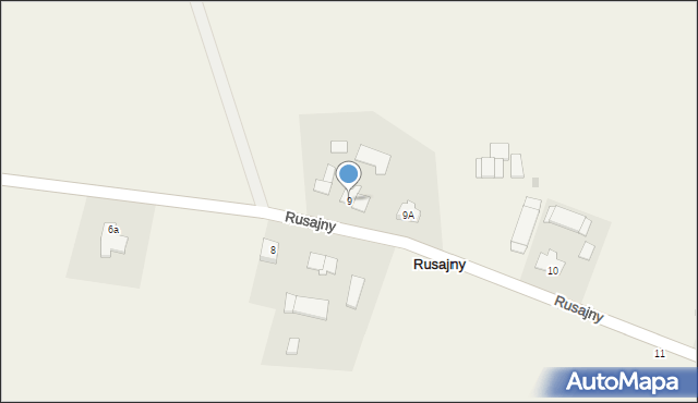 Rusajny, Rusajny, 9, mapa Rusajny