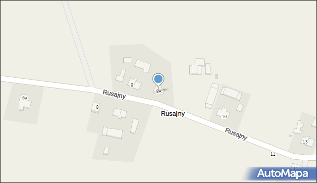 Rusajny, Rusajny, 9A, mapa Rusajny