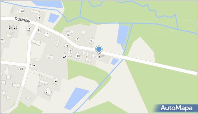 Rusinów, Rusinów, 1a, mapa Rusinów