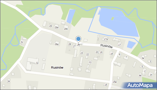 Rusinów, Rusinów, 25, mapa Rusinów