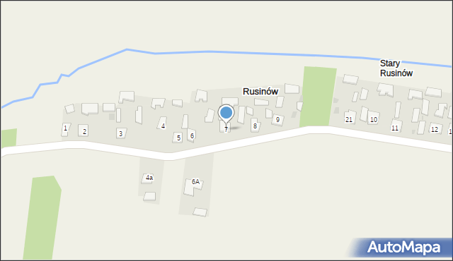 Rusinów, Rusinów, 7, mapa Rusinów