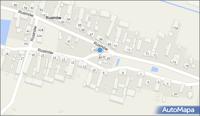 Rusinów, Rusinów, 44, mapa Rusinów