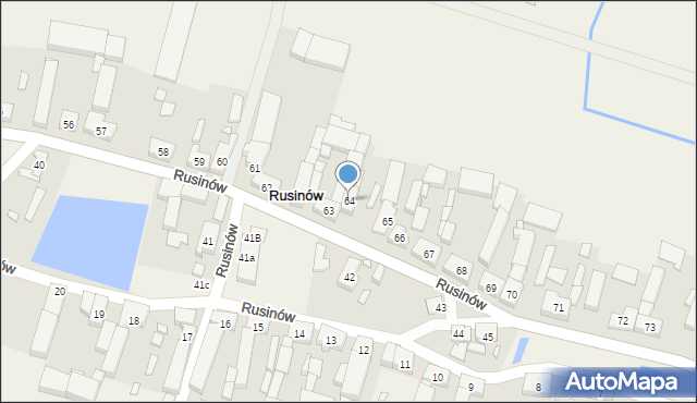 Rusinów, Rusinów, 64, mapa Rusinów