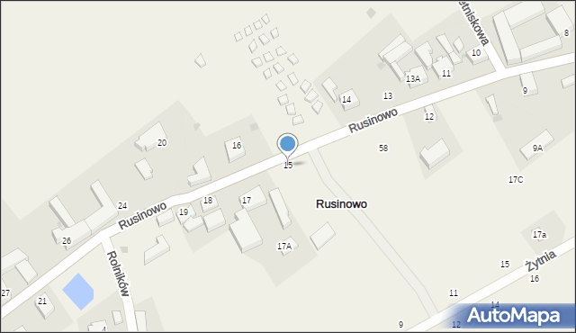 Rusinowo, Rusinowo, 15, mapa Rusinowo