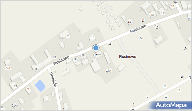 Rusinowo, Rusinowo, 17, mapa Rusinowo