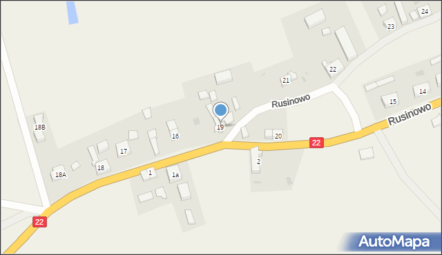 Rusinowo, Rusinowo, 19, mapa Rusinowo