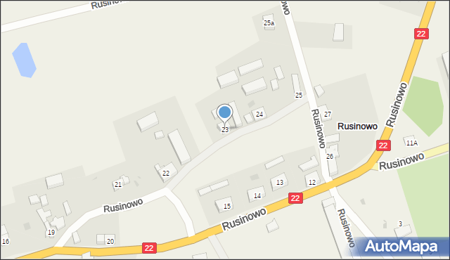 Rusinowo, Rusinowo, 23, mapa Rusinowo