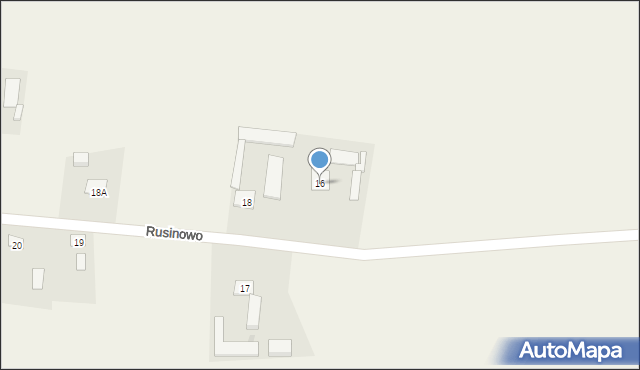 Rusinowo, Rusinowo, 16, mapa Rusinowo