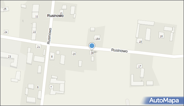 Rusinowo, Rusinowo, 19, mapa Rusinowo