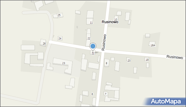 Rusinowo, Rusinowo, 21, mapa Rusinowo