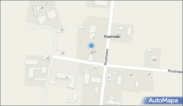 Rusinowo, Rusinowo, 22, mapa Rusinowo