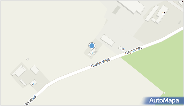 Ruska Wieś, Ruska Wieś, 1, mapa Ruska Wieś