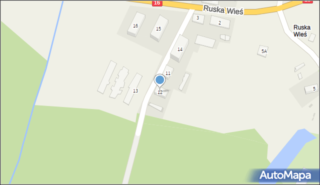 Ruska Wieś, Ruska Wieś, 12, mapa Ruska Wieś