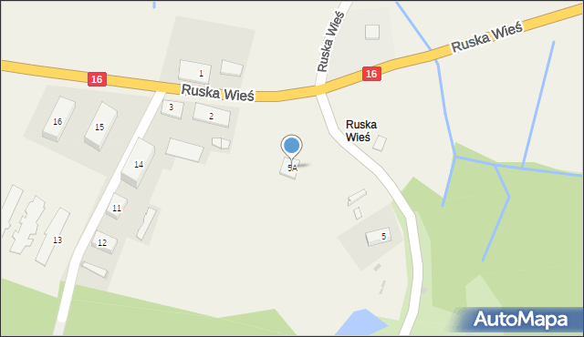 Ruska Wieś, Ruska Wieś, 5A, mapa Ruska Wieś