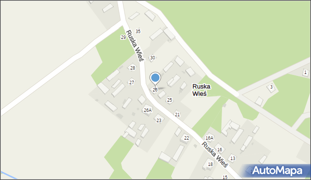 Ruska Wieś, Ruska Wieś, 26, mapa Ruska Wieś