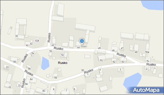 Rusko, Rusko, 44A, mapa Rusko