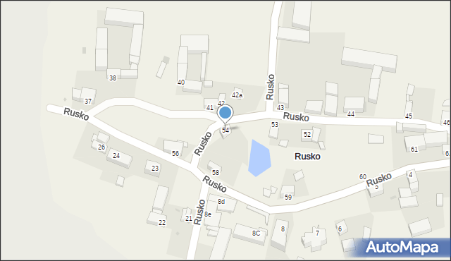 Rusko, Rusko, 54, mapa Rusko