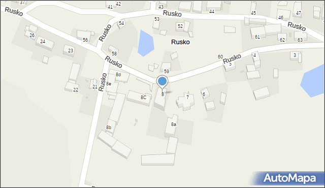 Rusko, Rusko, 8, mapa Rusko