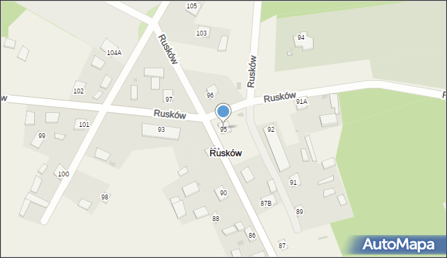 Rusków, Rusków, 95, mapa Rusków