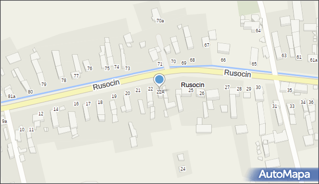 Rusocin, Rusocin, 22A, mapa Rusocin