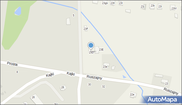 Ruszajny, Ruszajny, 23D, mapa Ruszajny