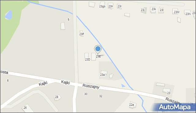 Ruszajny, Ruszajny, 23E, mapa Ruszajny