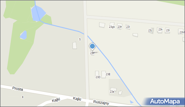 Ruszajny, Ruszajny, 23F, mapa Ruszajny