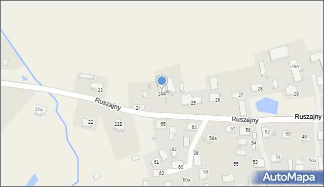 Ruszajny, Ruszajny, 24A, mapa Ruszajny