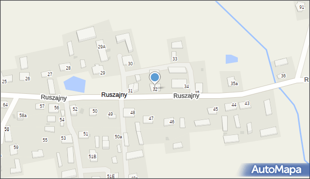 Ruszajny, Ruszajny, 32, mapa Ruszajny