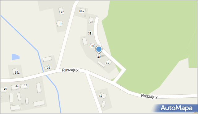 Ruszajny, Ruszajny, 40, mapa Ruszajny