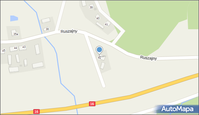 Ruszajny, Ruszajny, 42, mapa Ruszajny