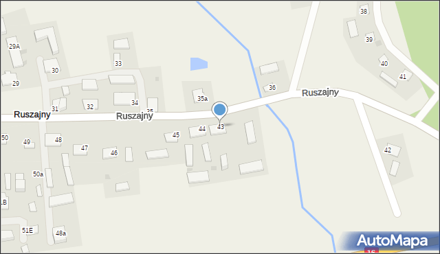 Ruszajny, Ruszajny, 43, mapa Ruszajny