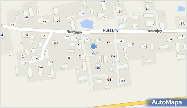 Ruszajny, Ruszajny, 51, mapa Ruszajny